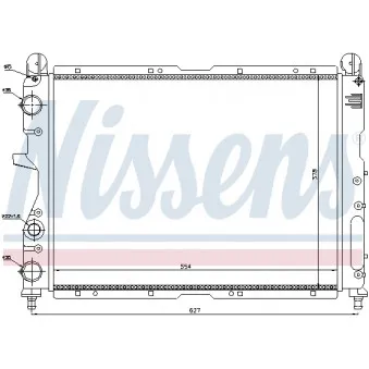 Radiateur, refroidissement du moteur NISSENS 690333