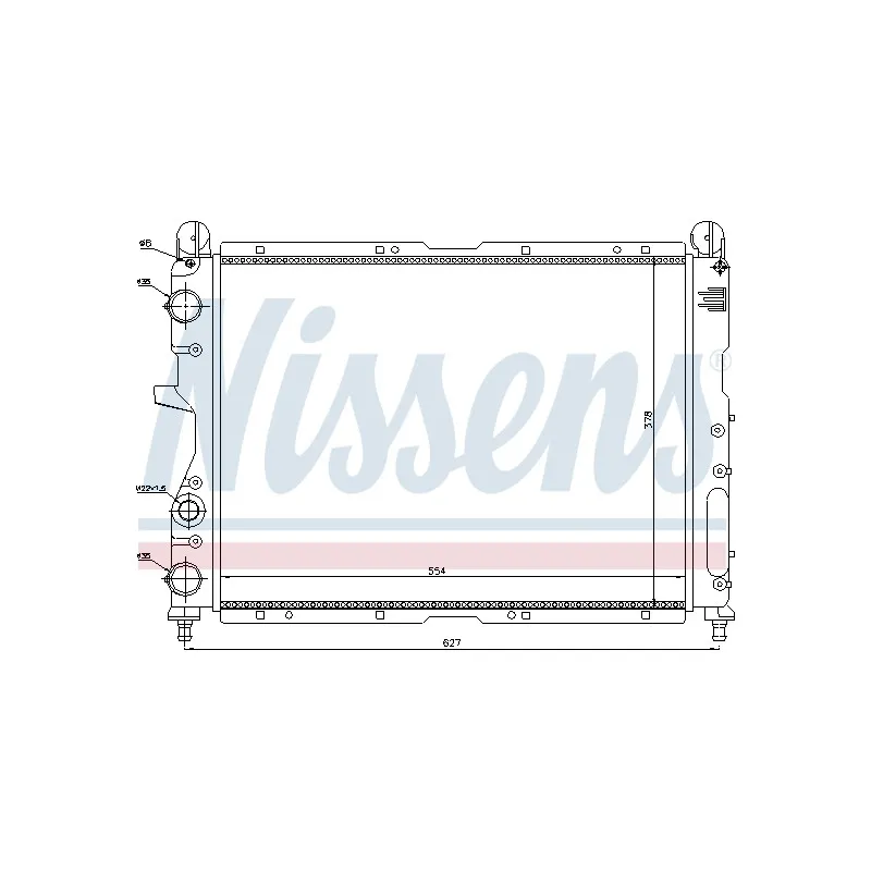 Radiateur, refroidissement du moteur NISSENS 690333