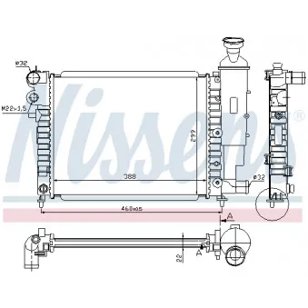 Radiateur, refroidissement du moteur NISSENS