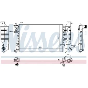 Radiateur, refroidissement du moteur NISSENS
