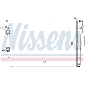 Radiateur, refroidissement du moteur NISSENS 690470