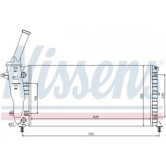 Radiateur, refroidissement du moteur NISSENS