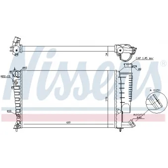 Radiateur, refroidissement du moteur NISSENS 690641