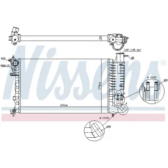 Radiateur, refroidissement du moteur NISSENS 690667