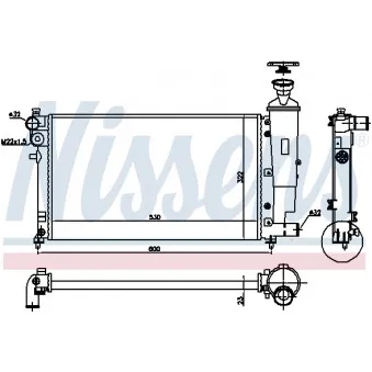 Radiateur, refroidissement du moteur NISSENS