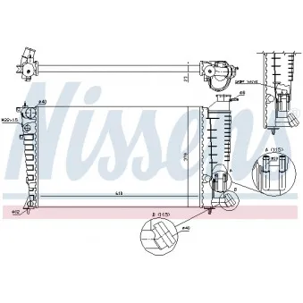 Radiateur, refroidissement du moteur NISSENS 690733