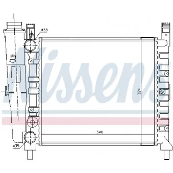 Radiateur, refroidissement du moteur NISSENS 690774