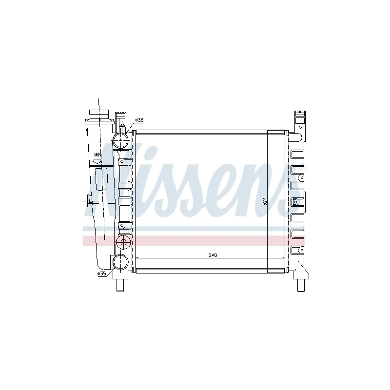 Radiateur, refroidissement du moteur NISSENS 690774