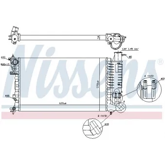 Radiateur, refroidissement du moteur NISSENS