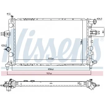 Radiateur, refroidissement du moteur NISSENS 690890