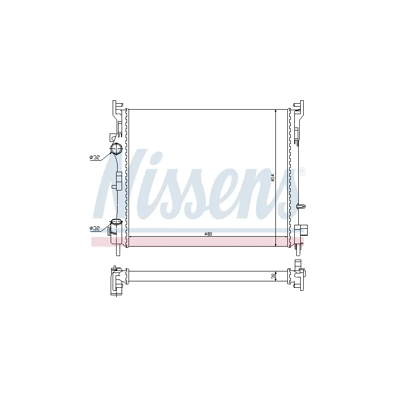 Radiateur, refroidissement du moteur NISSENS 690892