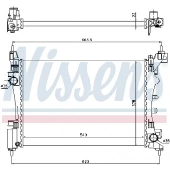 Radiateur, refroidissement du moteur NISSENS 690925