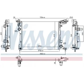 Radiateur, refroidissement du moteur NISSENS