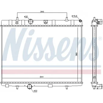 Radiateur, refroidissement du moteur NISSENS 690982
