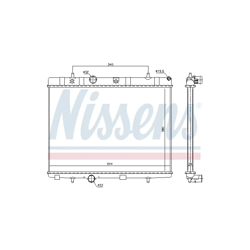 Radiateur, refroidissement du moteur NISSENS 690982