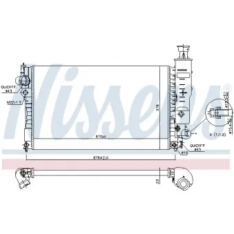 Radiateur, refroidissement du moteur NISSENS 691104