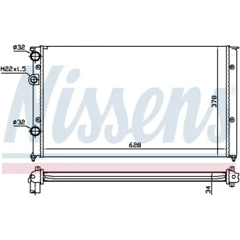 Radiateur, refroidissement du moteur NISSENS