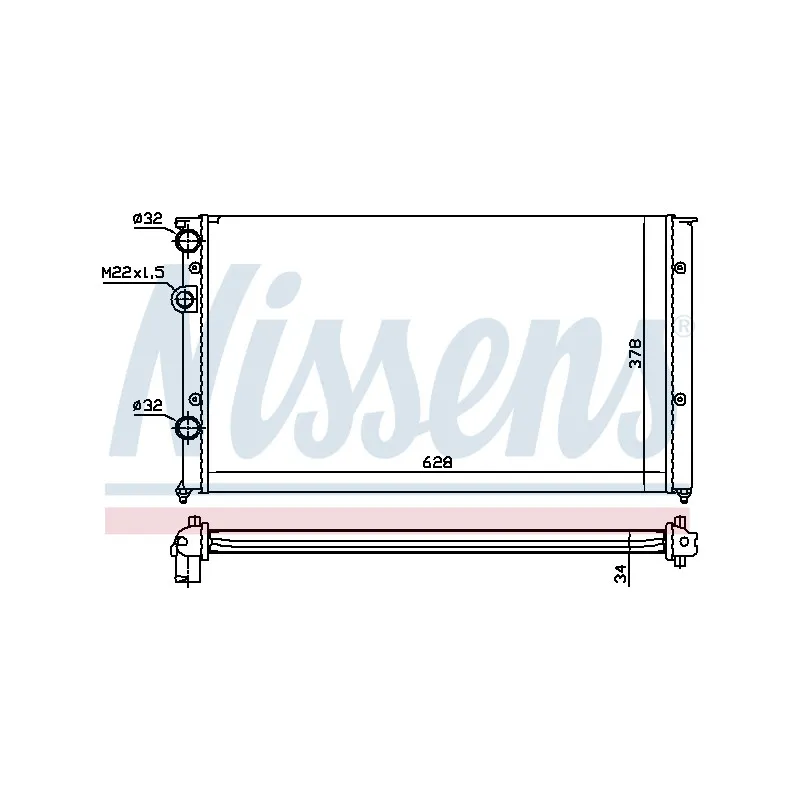 Radiateur, refroidissement du moteur NISSENS 691171