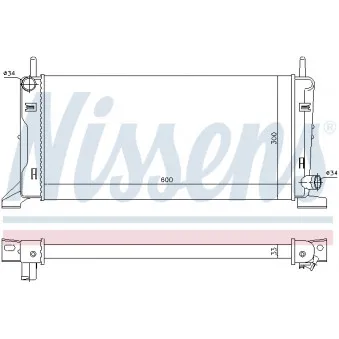 Radiateur, refroidissement du moteur NISSENS 691198