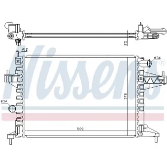 Radiateur, refroidissement du moteur NISSENS