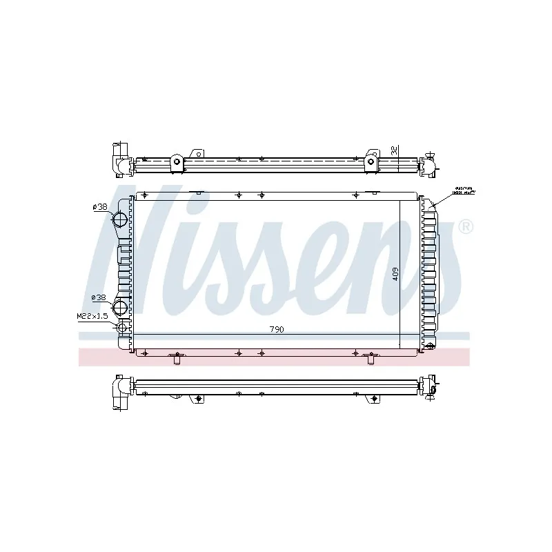 Radiateur, refroidissement du moteur NISSENS 691287