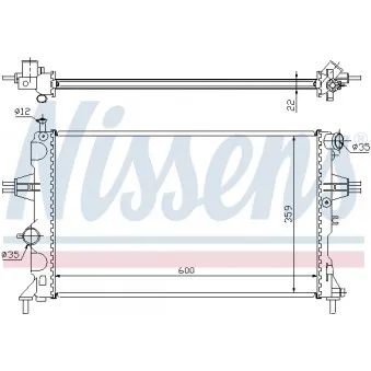 Radiateur, refroidissement du moteur NISSENS 691293