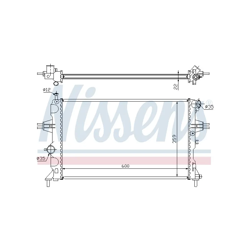 Radiateur, refroidissement du moteur NISSENS 691293