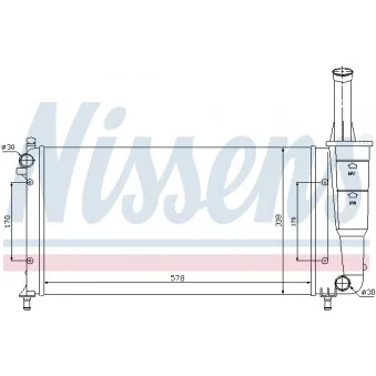 Radiateur, refroidissement du moteur NISSENS