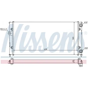 Radiateur, refroidissement du moteur NISSENS 691354