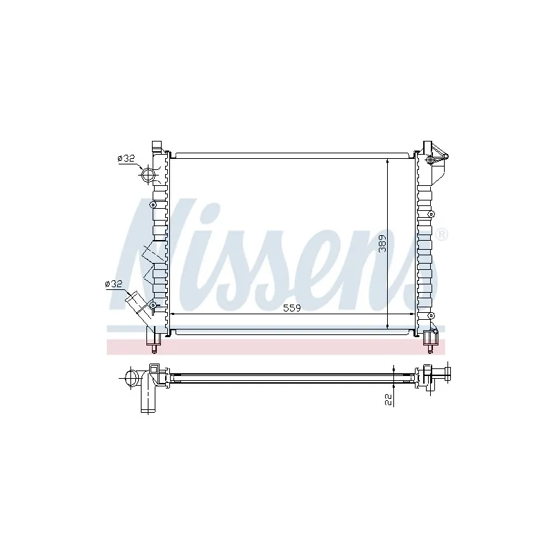 Radiateur, refroidissement du moteur NISSENS 691497