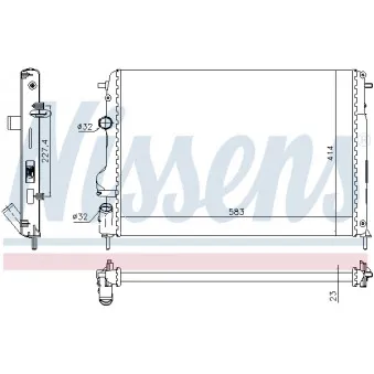 Radiateur, refroidissement du moteur NISSENS 691551