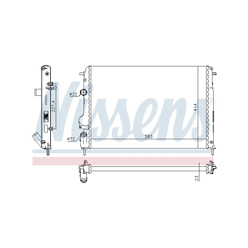 Radiateur, refroidissement du moteur NISSENS 691551