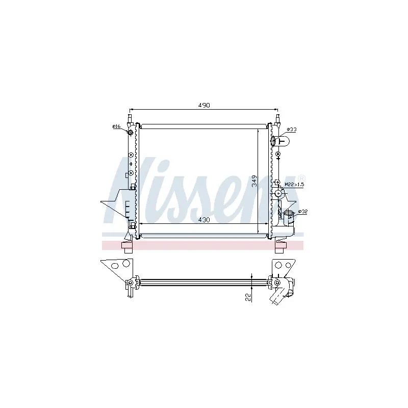 Radiateur, refroidissement du moteur NISSENS 691563