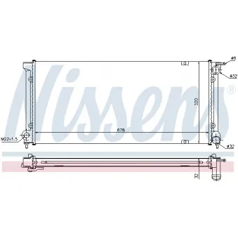 Radiateur, refroidissement du moteur NISSENS 691629