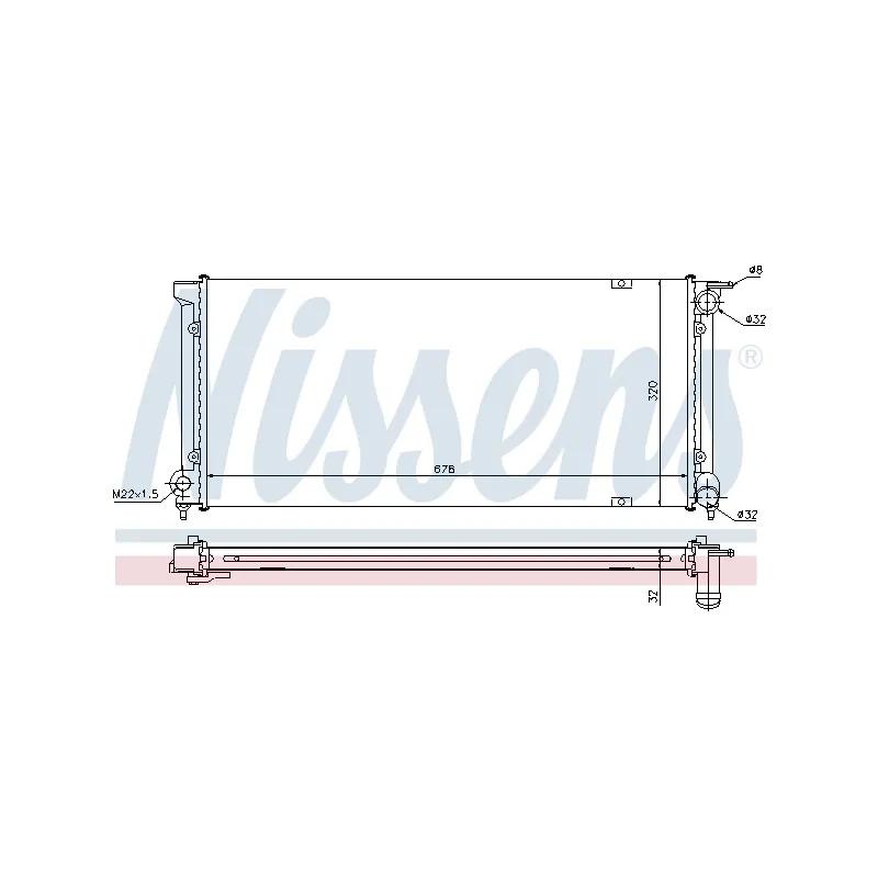 Radiateur, refroidissement du moteur NISSENS 691629