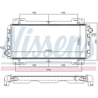 Radiateur, refroidissement du moteur NISSENS 691638