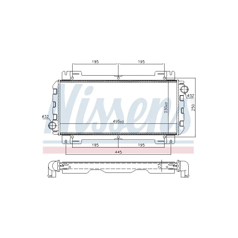 Radiateur, refroidissement du moteur NISSENS 691638
