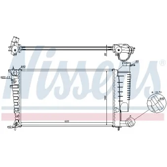 Radiateur, refroidissement du moteur NISSENS