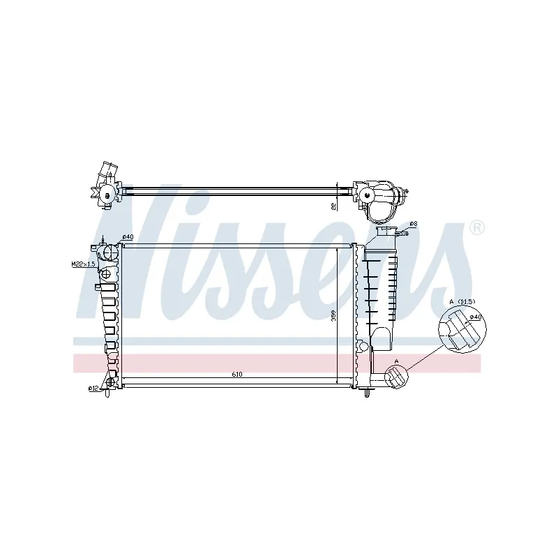 Radiateur, refroidissement du moteur NISSENS 691787