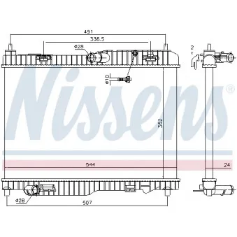 Radiateur, refroidissement du moteur NISSENS 691847