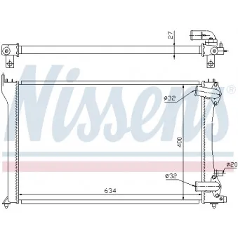 Radiateur, refroidissement du moteur NISSENS 691853