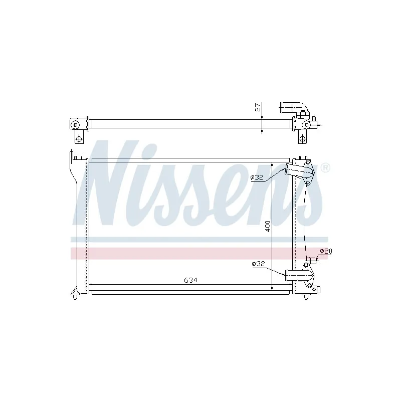 Radiateur, refroidissement du moteur NISSENS 691853