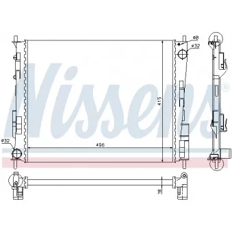 Radiateur, refroidissement du moteur NISSENS 691898