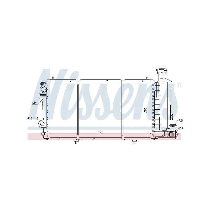 Radiateur, refroidissement du moteur NISSENS 691931