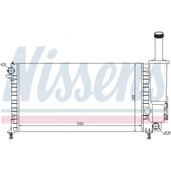 Radiateur, refroidissement du moteur NISSENS