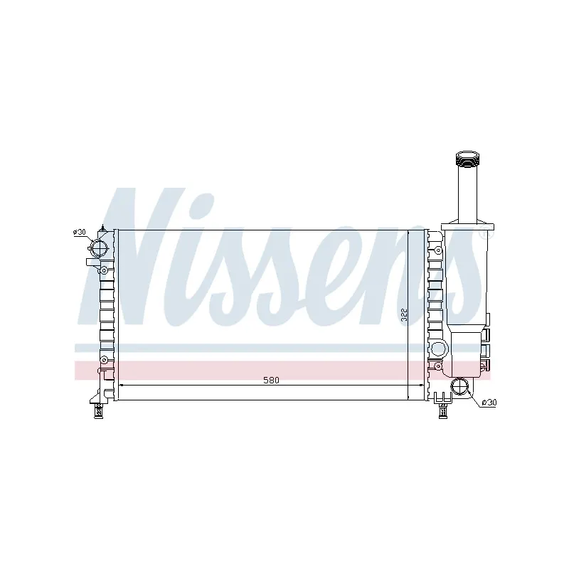 Radiateur, refroidissement du moteur NISSENS 691950