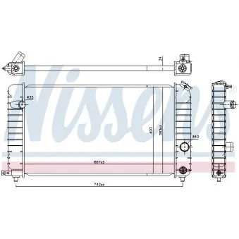 Radiateur, refroidissement du moteur NISSENS 691953