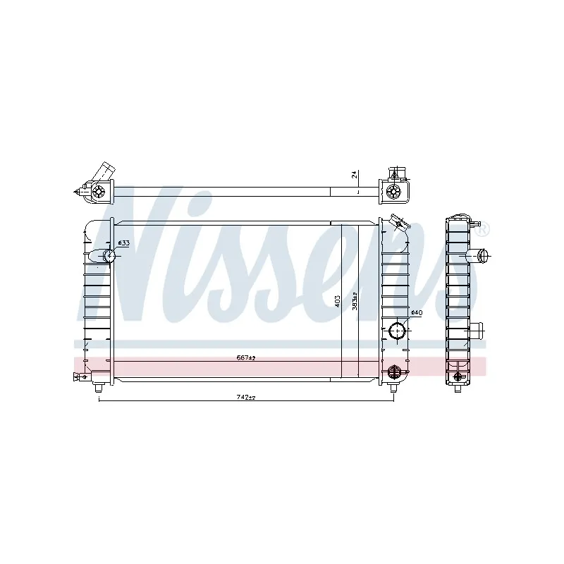 Radiateur, refroidissement du moteur NISSENS 691953