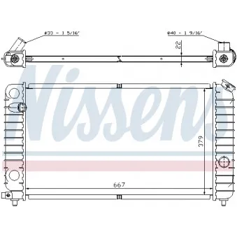 Radiateur, refroidissement du moteur NISSENS 69195A