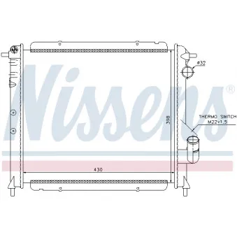 Radiateur, refroidissement du moteur NISSENS
